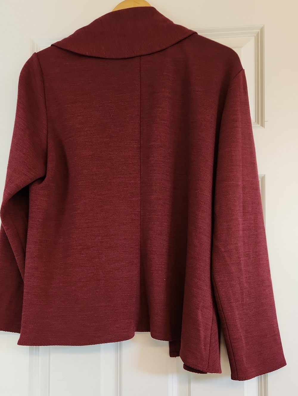 Eileen Fisher Maroon Open-Front Cardigan and Matching Pants Set - Large - Picture 4 of 4